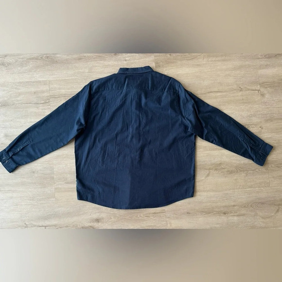 Men's Express Button Up Shirt NWT Blue SZ XXL - Picture 7 of 7